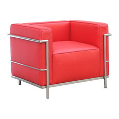 50 Most Por Modern Red Chairs For 2018 Houzz Fine Mod Imports Grand Lc3 Chair Red Armchairs And Accent