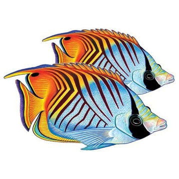 Threadfin Butterflyfish Double Porcelain Swimming Pool Mosaic