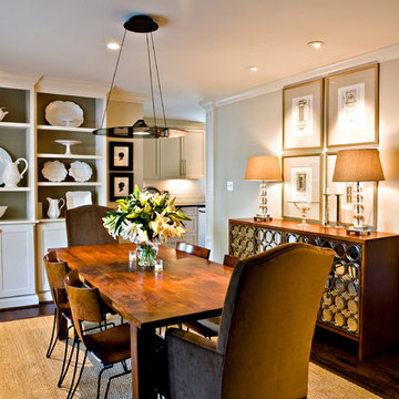 Rustic wood dining room
