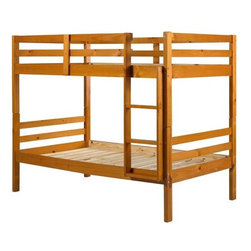 Arizona Twin over Twin Bunk Bed in Honey Pine - Bunk Beds