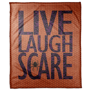 Live Laugh Scare 50x60 Coral Fleece Blanket