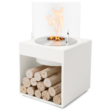 EcoSmart Pop 8L Fireplace Smokeless, White, Ethanol Burner