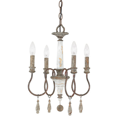 Austin Allen & Co Zoe - Four Light Chandelier, French Antique Finish