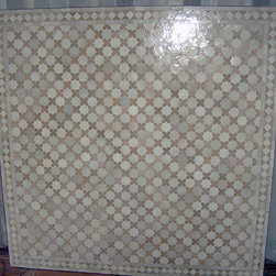 White & Natural Cross & Star Square Table - Products