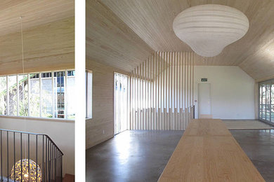 Living room - contemporary living room idea in Wellington
