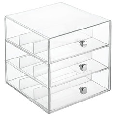 Clear Drawers Tower, 4 Drawer Flip, 2.75 x 7 x 10