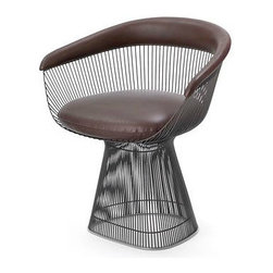 Platner Armchair, Leather - Armchairs And Accent Chairs