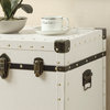 Trunk-style Accent Cabinet, White