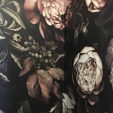 Powder room wallpaper