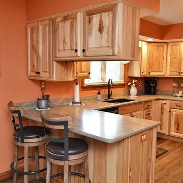 Kingsbury, IN. Haas Signature Collection. Natural Rustic Hickory Kitchen