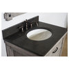 Rustic Fir Single Sink Vanity, Gray, Driftwood With Limestone Top, 30"
