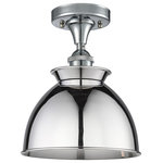 Innovations Lighting - Adirondack 1-Light 9" Semi-Flush Mount, Polished Chrome - A truly dynamic fixture, the Ballston fits seamlessly amidst most decor styles. Its sleek design and vast offering of finishes and shade options makes the Ballston an easy choice for all homes.