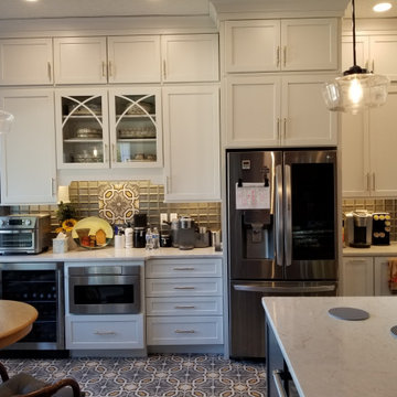 coffee, wine fridge, microwave drawer