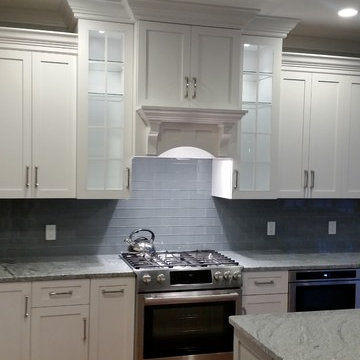Omega Plainfield White Shaker & Dove Grey Island Dream Kitchen - Walpole