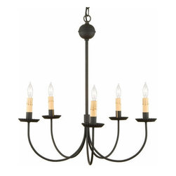 Hand Made In USA - Wrought Iron Colonial Chandelier - Chandeliers
