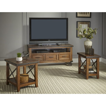 Intercon Furniture Taos End Table in Canyon Brown