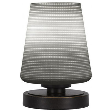 Luna 1-Light Table Lamp, Dark Granite/White Matrix