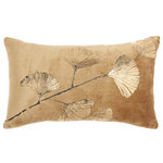 Nourison - Nourison Mina Victory Luminescence Metallic Fan Flower Beige/Gold Throw Pillow - Jewelry for your rooms, this elegantly handcrafted rhinestone, bead and embroidered collection adds a touch of sparkle to your day.
