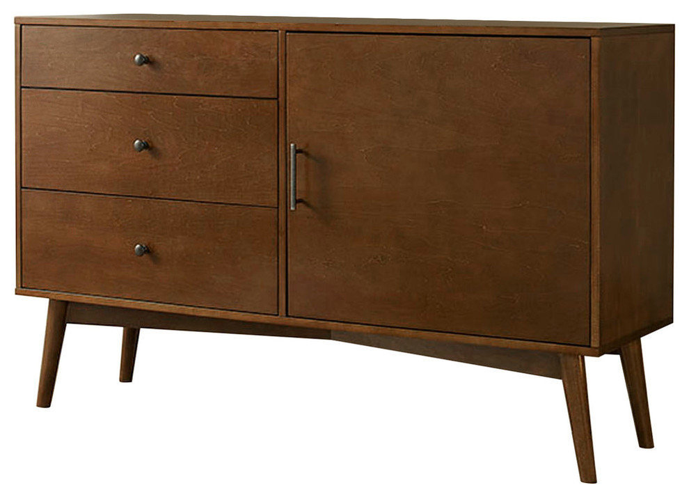 52" Mid, Century TV Console, Walnut