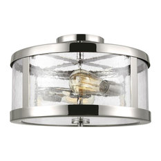 2 - Light Semi Flush Mount by Generation Lighting - Feiss SF341PN in Nickel Fin