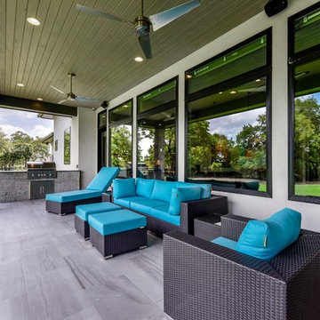 Hill Country Contemporary - Back Terrace w/Summer Kitchen