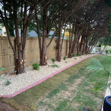 Egg rock and edger install