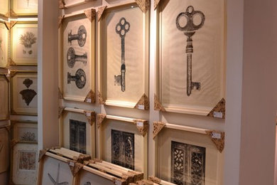 Ink printing with wood framed and Silk inner frame