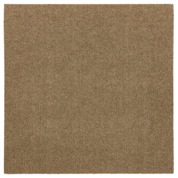 Altitude Peel and Stick Carpet Tile, Pack of 15, Mink, 24"x24"
