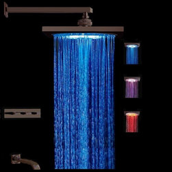 Tangier Oil Rubbed Bronze LED Shower Set - Showerheads And Body Sprays