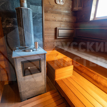 2 бани в одном комплексе: с печью на дровах и с электрокаменкой