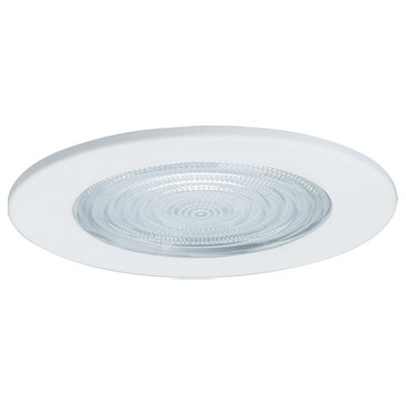 5-Inch Line Voltage Shower Trim With Fresnel Lens Trim, White