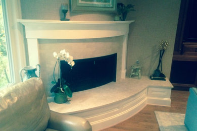 Elegant family room photo in Seattle