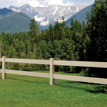 ActiveYards Vinyl Fence 2-Rail Sand Color
