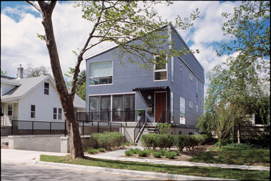 Example of an exterior home design in Detroit