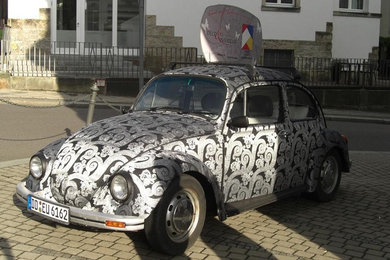 VW Beetle, bezogen mit einem schönen Stoff
