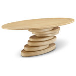 Meridian Furniture - Moriah Dining Table, Oak - Indulge in the perfect blend of artistry and sophistication with the Moriah Dining Table. This exquisitely crafted table is bound to take your dining area to the next level of elegance. Its striking design is sure to pique your interest and leave you in awe. The rich oak ash wood finish adds a touch of opulence to the table's unique style, making it an ideal choice for those who seek something distinct and artistically inspired. Experience the perfect fusion of beauty and functionality with the Moriah Dining Table.