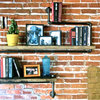 Level Three Industrial Pipe Bookshelf With 2 Wood Shelves