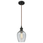 Innovations Lighting - Salina LED Mini Pendant, 5", Oil Rubbed Bronze, Glass: Clear Spiral Fluted - A truly dynamic fixture, the Ballston fits seamlessly amidst most decor styles. Its sleek design and vast offering of finishes and shade options makes the Ballston an easy choice for all homes.