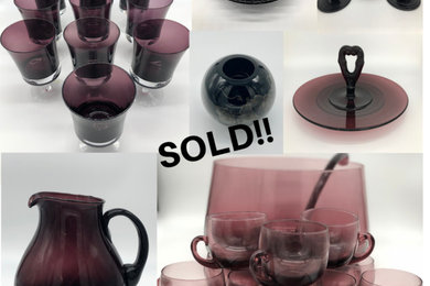 Sale of Vintage Amethyst Glass Collection