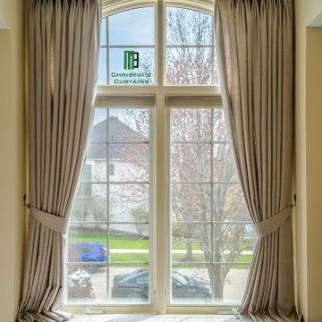 Windows treatments for irregular wall