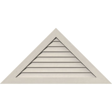 52x15 1/8 Triangle Wood Gable Vent: Non-Functional, Decorative Face Frame