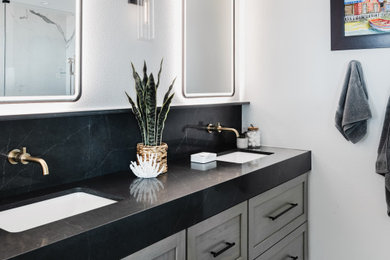 Transitional bathroom photo in Orange County