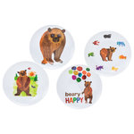 Godinger - Brown Bear Melamine Plate Set of 4 - World of Eric Carle's melamine set features beautiful images from his beloved stories. The bright, colorful art kids will love to look at and enjoy eating from!