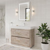 Boutique Bath Vanity, Natural Wood, 40", Single Sink, Freestanding