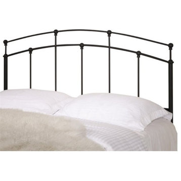 Bowery Hill Transitional Metal Full Queen Spindle Headboard in Black
