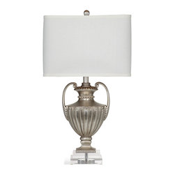 Bassett Mirror Ava Trophy Table Lamp in Silver - Table Lamps