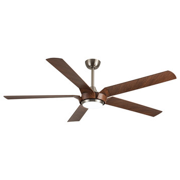 65 in. Indoor Dimmable LED Ceiling Fan with Remote Control, Reversible Motor