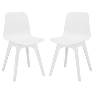 Safavieh Couture Damiano Molded Plastic Dining Chair, White