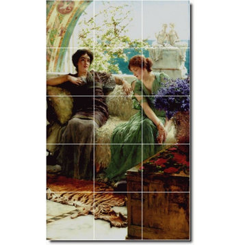 Lawrence Alma-Tadema Women Painting Ceramic Tile Mural #202, 24"x40"