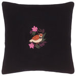 Bareens Designer Rugs - Tribal Geddes Hand Embroidered Italian Velvet Pillow - Embellish your home with this timeless casual chic handmade pillow made with gorgeous soft luxurious Italian Velvet. Hand Embroidered pattern on classy Italian Velvet with beautiful color combination and unique majestic intricate design is a mesmerizing addition to any d�cor. This beautiful, elegant pillow features beautiful colors with unique design made by skilled artisans. An intricate design and exquisite coloration make this handmade pillow a standout piece in any decor.